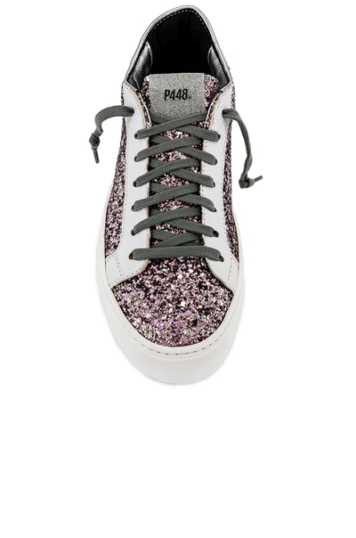 Shop P448 Thea Sneaker In Pink Glitter