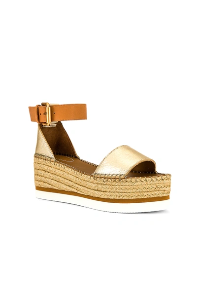 Shop See By Chloé Glyn Sandal In Gold