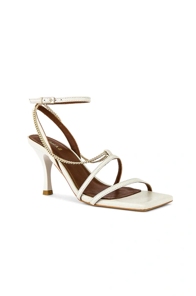 Shop Alohas Straps Chain Heel In Off White