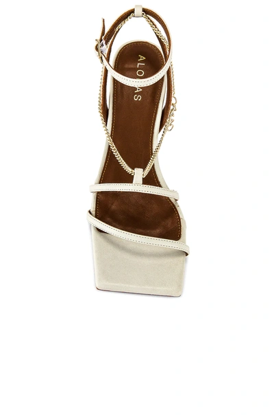 Shop Alohas Straps Chain Heel In Off White