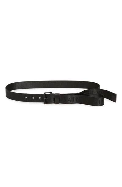 Shop Allsaints Webbing Belt In Black