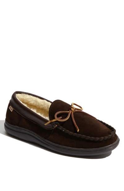 Shop L.b. Evans 'atlin' Moccasin In Chocolate/ Pile