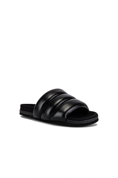 Shop R0am The Puffy Slide In Black