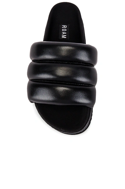 Shop R0am The Puffy Slide In Black