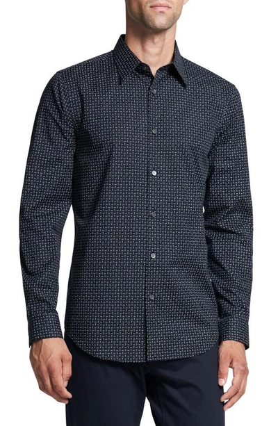 Shop Theory Sylvain Fleck Button-up Shirt In Baltic Multi