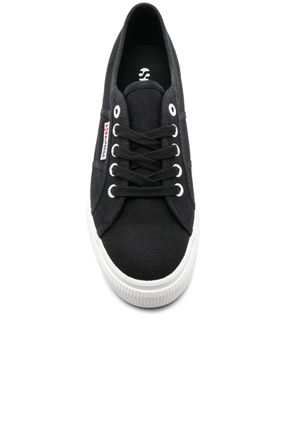 Shop Superga 2790 Platform Sneaker In Black & White Sole