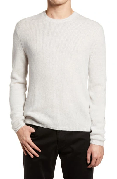 Shop Vince Crewneck Cashmere Sweater In H White