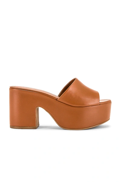 Shop Larroude The Miso Platform Sandal In Caramel