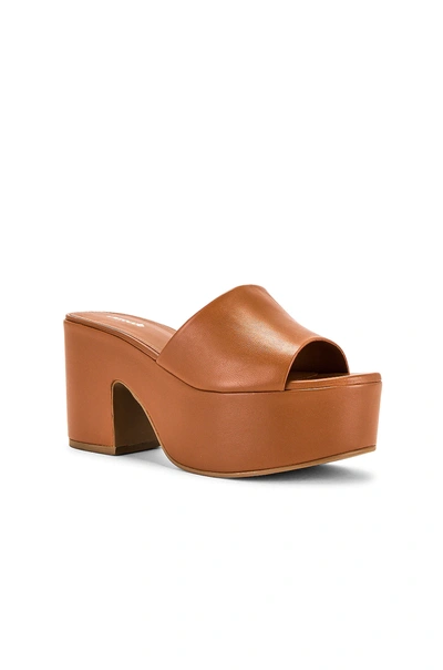 Shop Larroude The Miso Platform Sandal In Caramel