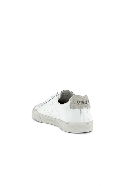Veja Esplar Leather White Trainers In Extra White