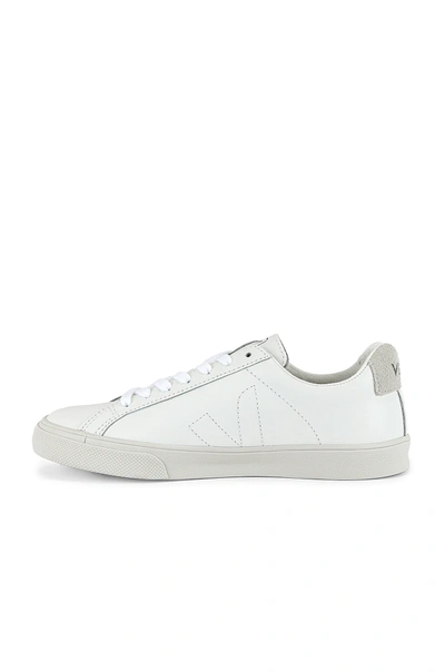 Veja Esplar Leather White Trainers In Extra White