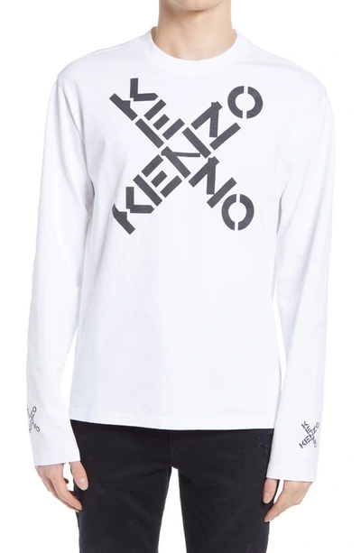 Shop Kenzo Sport Little X Long Sleeve Graphic Tee In White