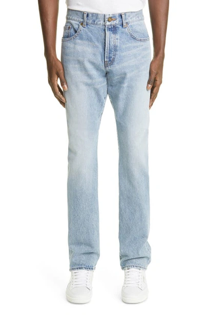 Shop Saint Laurent 6830 Slim Fit Jeans In Hawaii Blue