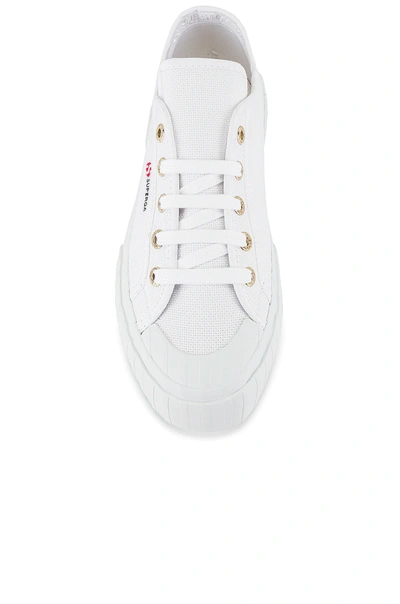Shop Superga 2630 Cotu Canvas Sneaker In White Gold