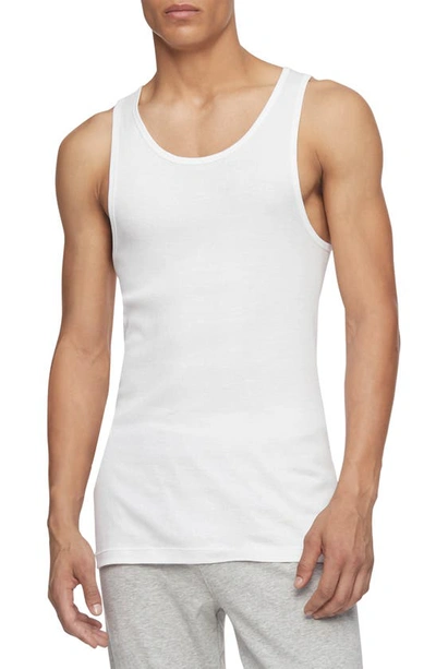 Shop Calvin Klein 3-pack Cotton Tank In White