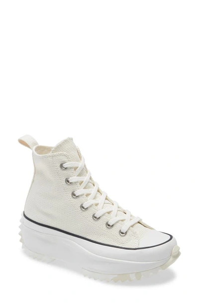 Shop Converse Chuck Taylor(r) All Star(r) Run Star Hike High Top Platform Sneaker In Egret/ White/ Multi