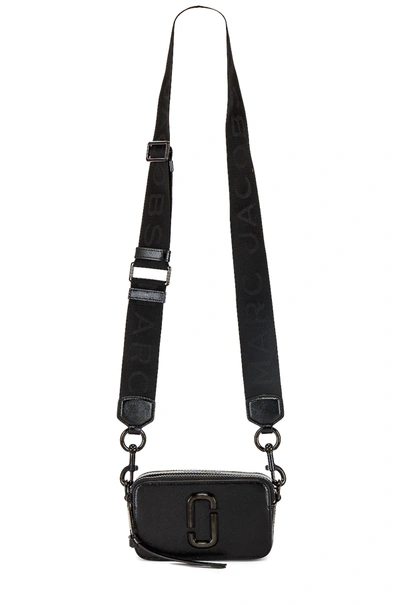 Marc Jacobs Jacobs The Glam Shot Logo Plaque Shoulder Bag In Black