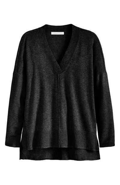 Shop Adyson Parker V-neck Tunic Sweater In Black