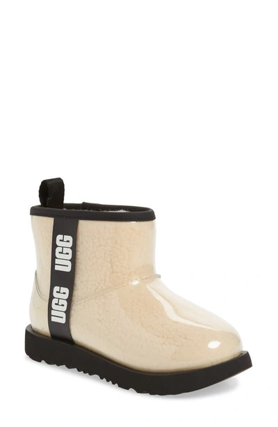 Shop Ugg Mini Classic Ii Waterproof Clear Boot In Natural / Black