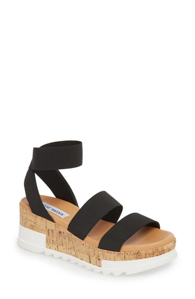 Shop Steve Madden Bandi Platform Wedge Sandal In Black