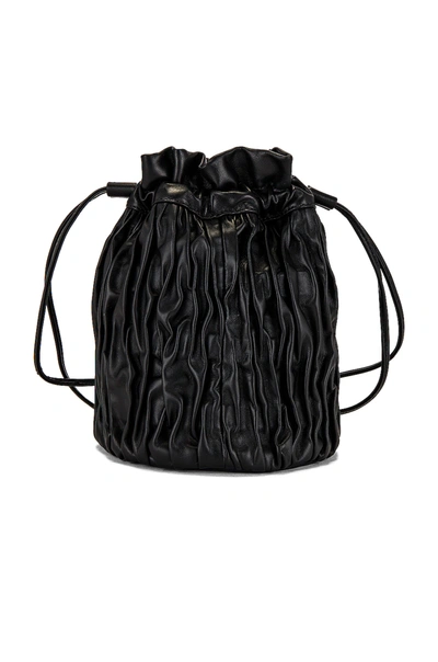 Shop Ganni Ruched Bag In Black