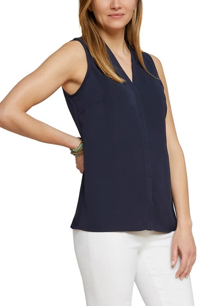 Nic + Zoe Day To Night Top In Dark Indigo