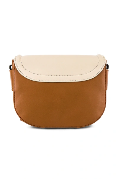 Shop See By Chloé Mara Colorblock Medium Leather Shoulder Bag In Cement Beige