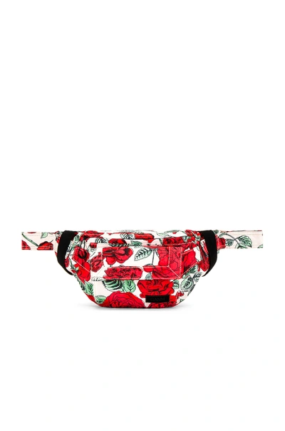 Shop Ganni Floral Fanny Pack In Brazilian Sand