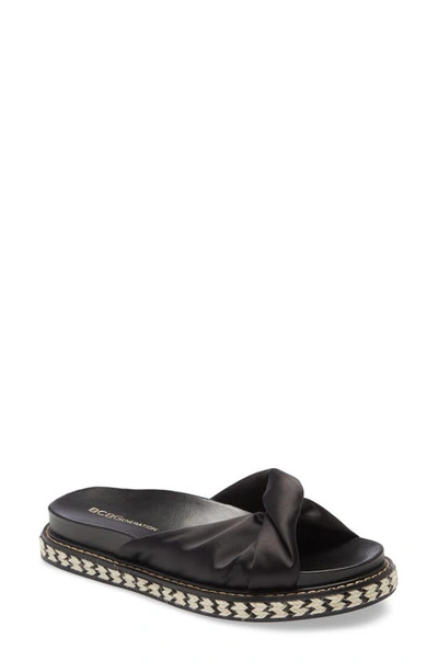 Shop Bcbgeneration Essina Sandal In Black Fabric