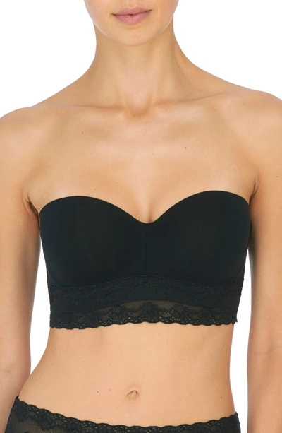 Shop Natori Bliss Perfection Strapless Underwire Bra In Black