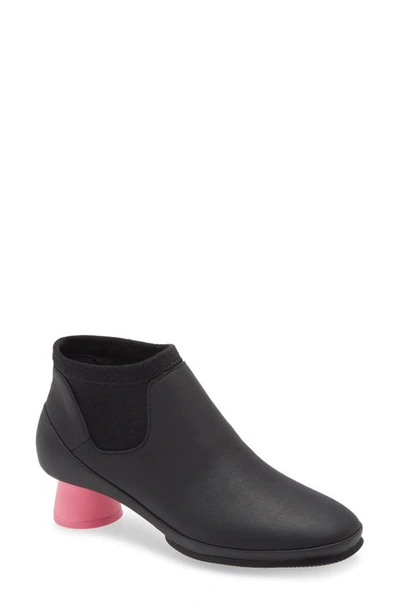 Camper Alright 50mm Ankle Boots In Black/ Pink Leather | ModeSens