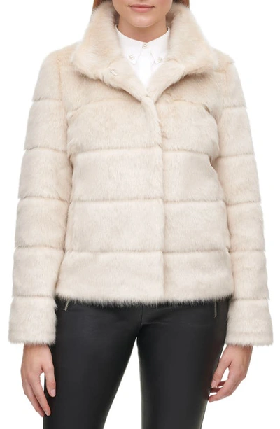 Karl Lagerfeld Women's Plus Size Faux-fur Coat In Oyster | ModeSens