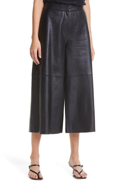 Shop Samsã¸e Samsã¸e Sams?e Sams?e Ceti Leather Crop Trousers In Black