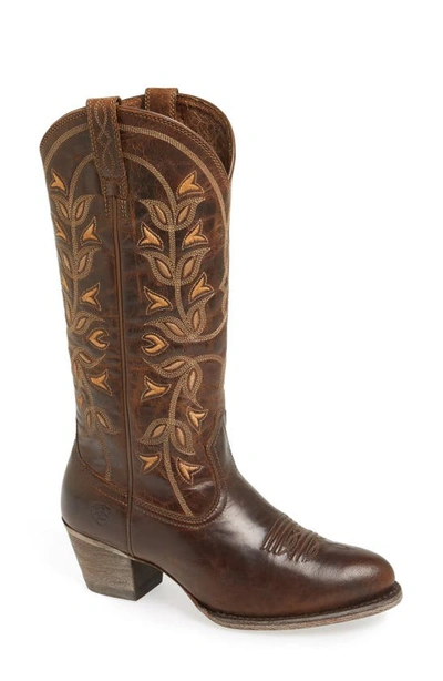 Shop Ariat 'desert Holly' Embroidered Western Boot In Pearl
