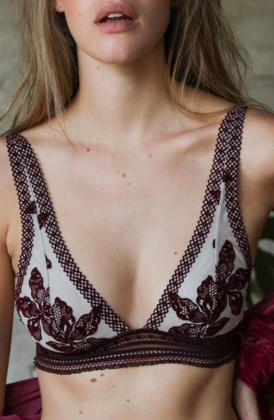 Free People Alia Bralette Large Bordeaux Combo Boho Chic Lounge Intimates  Red - $22 New With Tags - From Vidi