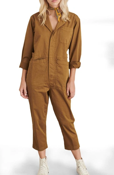 Shop Alex Mill Stretch Cotton Jumpsuit In Hickory