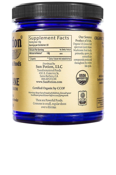 Sun Potion Organic Lions' Mane Mind Power Mushroom Powder In N,a