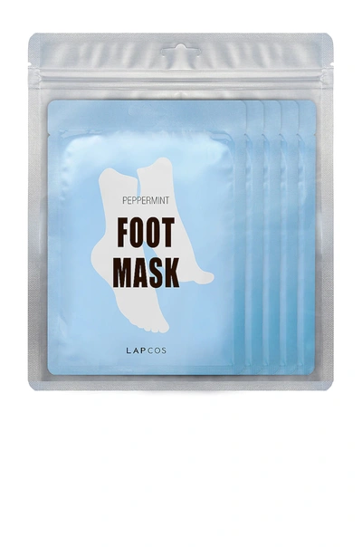 Lapcos Peppermint Cooling Foot Mask 5 Pack In N,a