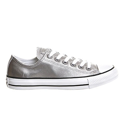Converse Allstar Low-top Leather Trainers In New Silver
