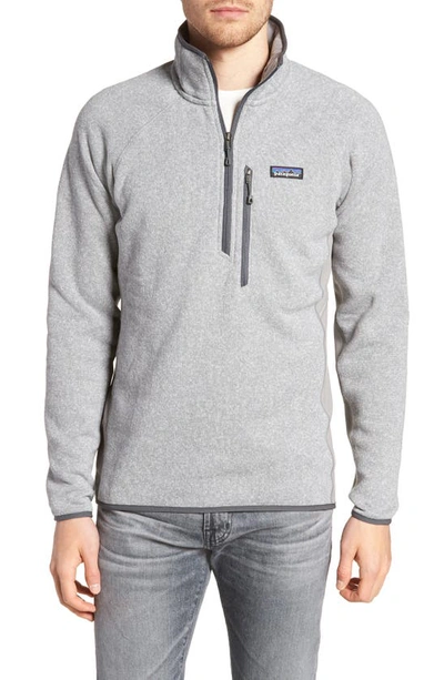 Shop Patagonia Better Sweater® Performance Slim Quarter-zip Pullover In Feather Grey