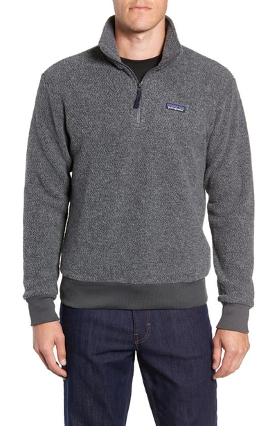 Shop Patagonia Woolyester Fleece Quarter Zip Pullover In Forge Grey