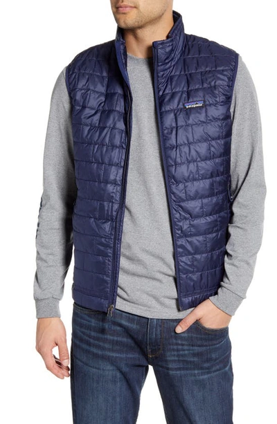 Shop Patagonia Nano Puff(r) Vest In Classic Navy