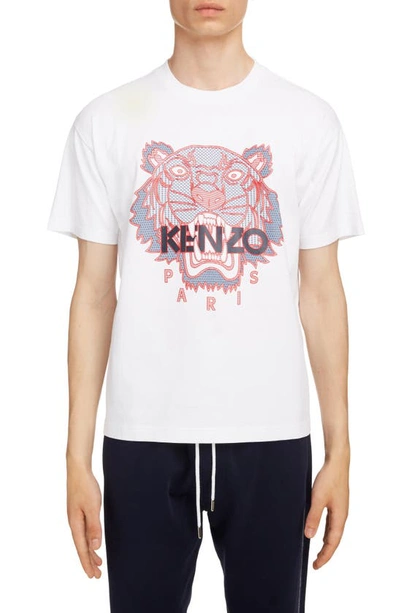 Shop Kenzo Silicone Scuba Tiger T-shirt In White