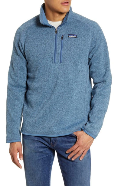 Shop Patagonia Better Sweater(r) Quarter Zip Pullover In Pigeon Blue