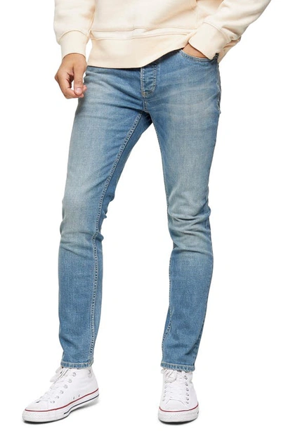 Shop Topman Skinny Fit Jeans In Blue