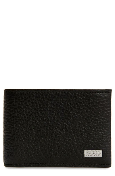 Shop Hugo Boss Crosstown 6 Card Leather Wallet In Black
