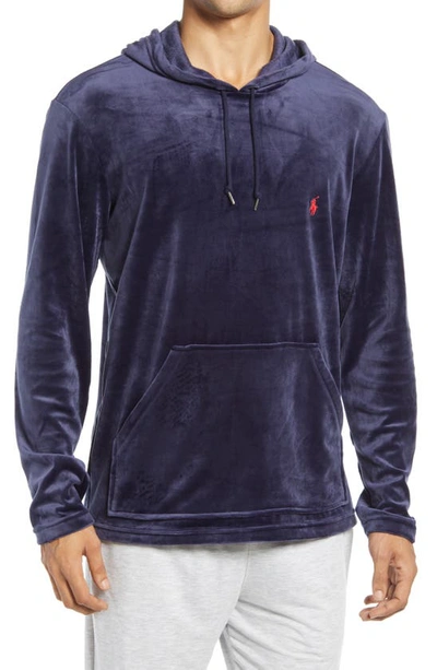 Polo Ralph Lauren Velour Hoodie In Cruise Navy | ModeSens