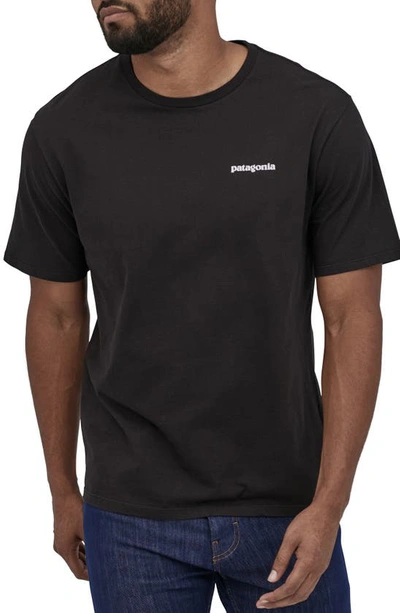 Shop Patagonia P-6 Logo Organic Cotton T-shirt In Black