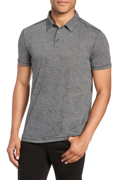 Shop John Varvatos Burnout Regular Fit Polo In Grey Heather