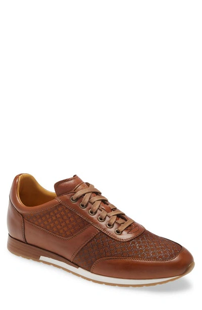 Shop Mezlan Maxim Sneaker In Tan Leather/ Suede
